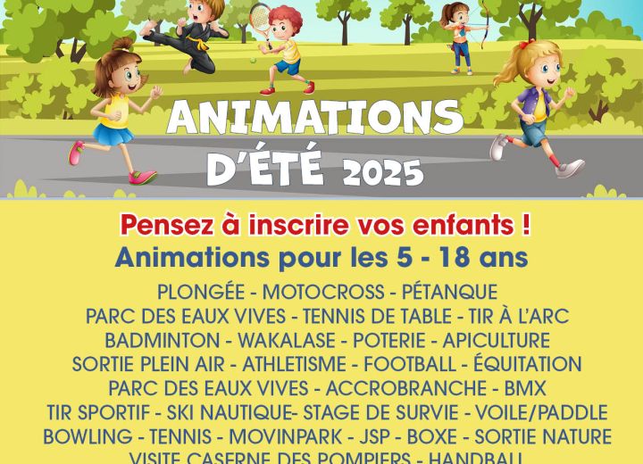 ANIMATIONS ETE 2025
