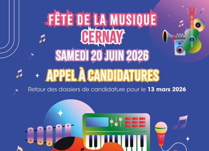 FETE DE LA MUSIQUE - APPEL A CANDIDATURE