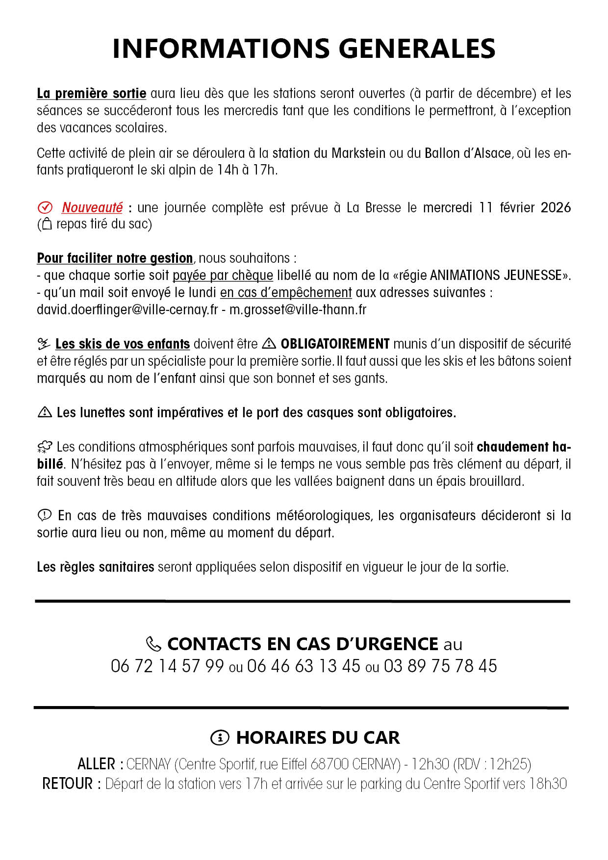 Les mercredis de neige - 2025/2026 à Cernay