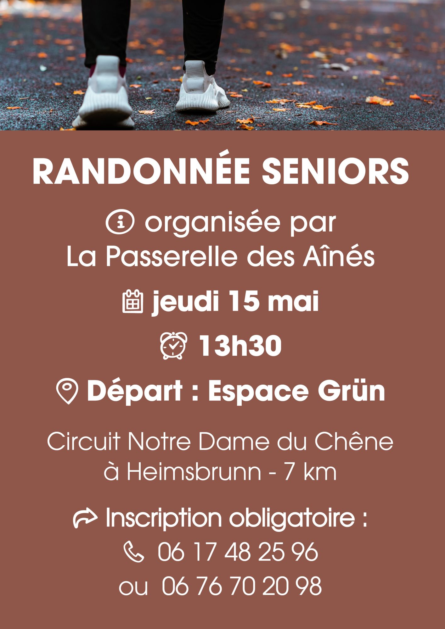 Sur l'affiche, on y voit des pieds en basket