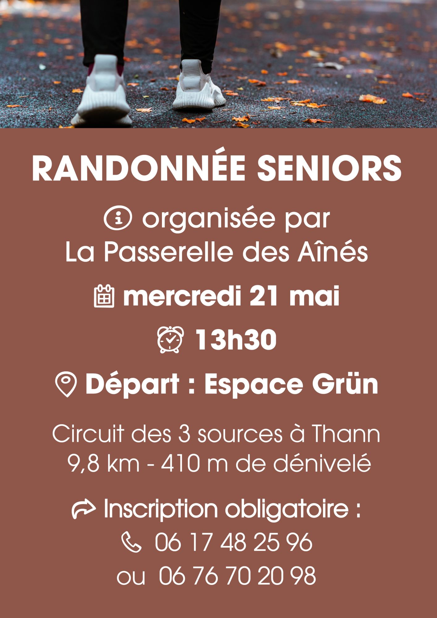 Sur l'affiche, on y voit des pieds en basket