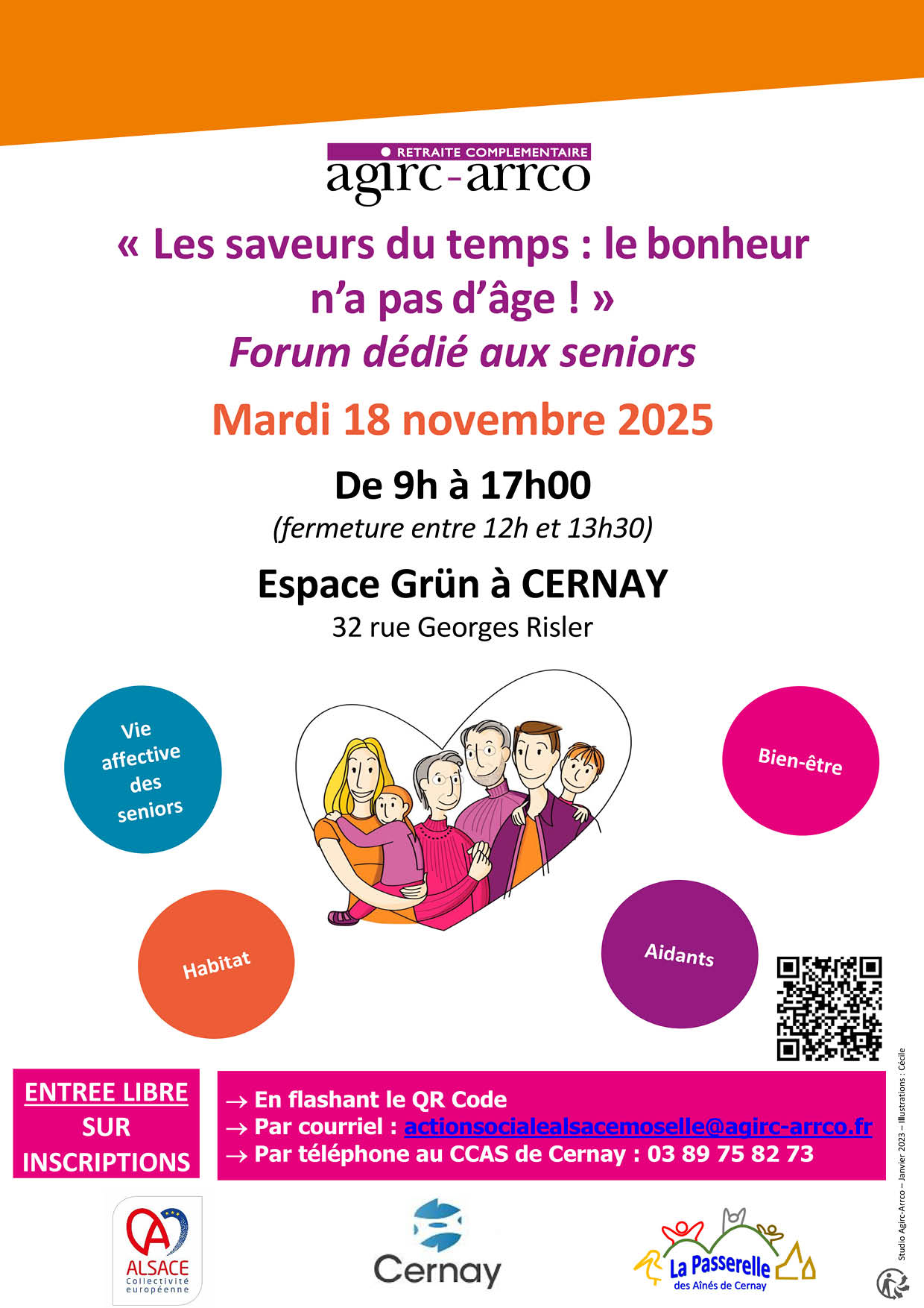 Forum dédié aux séniors - LES SAVEURS DU TEMPS à l'Espace Grün le 18-11-25 Forum dédié aux séniors - LES SAVEURS DU TEMPS à l'Espace Grün le 18-11-25