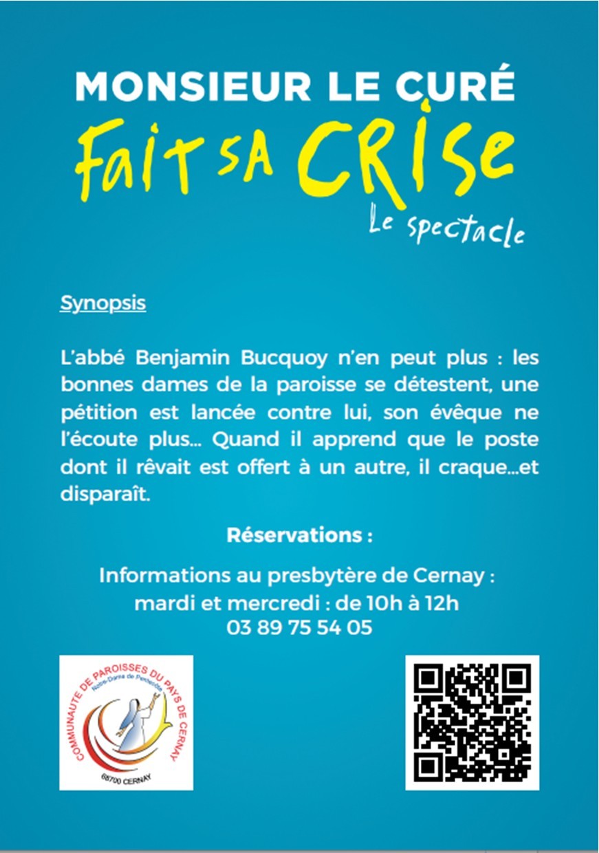 Spectacle Monsieur le Curé fait sa crise à l'église Saint Etienne le 14-12-25 à 16h30