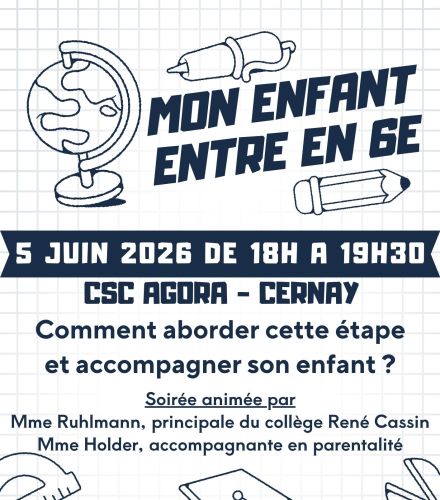 MON ENFANT ENTRE EN 6EME