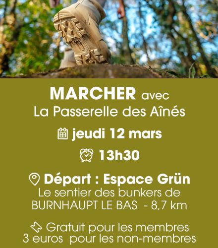 MARCHER AVEC LA PASSERELLE DES AÎNÉS