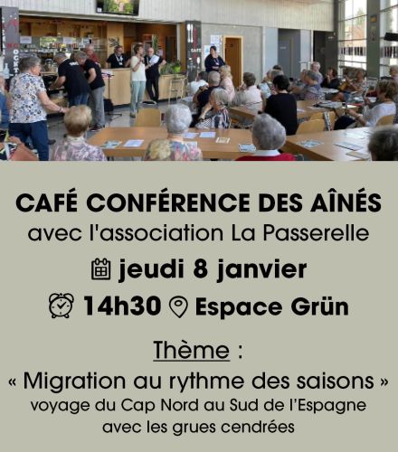 CAFÉ CONFÉRENCE DES AÎNÉS « Migration au rythme des saisons » 