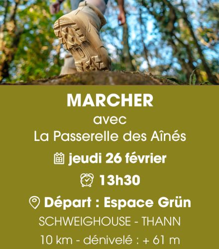 MARCHER AVEC LA PASSERELLE DES AÎNÉS