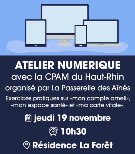 ATELIER NUMERIQUE avec La Passerelle des Aînés