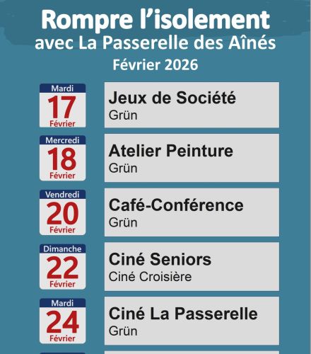 ACTIVITES POUR LES SENIORS AU MOIS DE FEVRIER