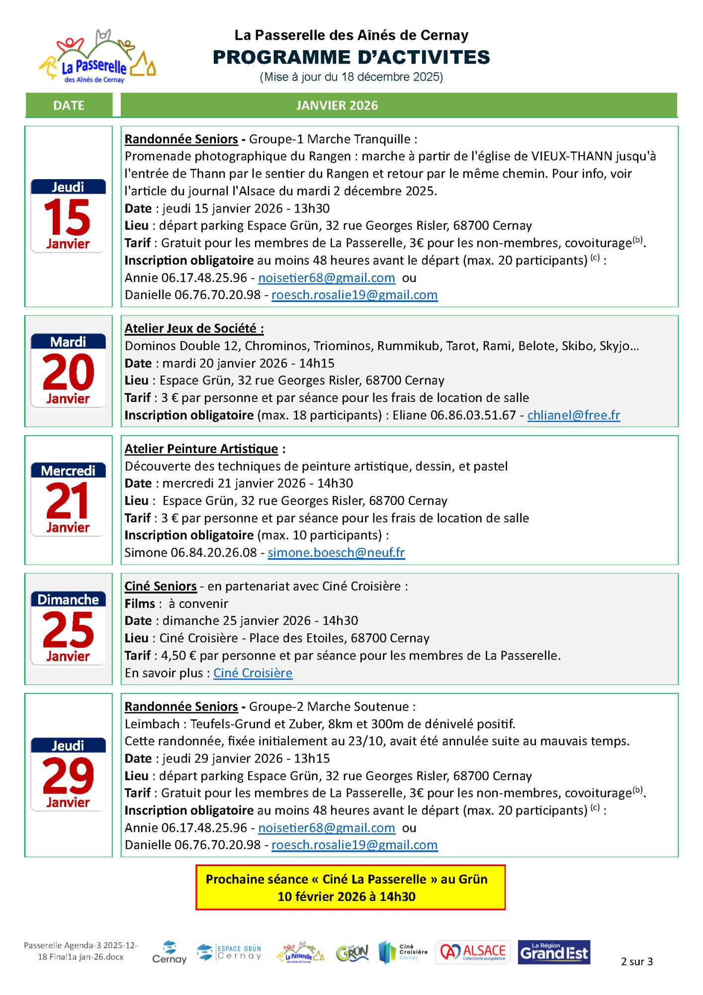 On y voit le logo de La Passerelle des A&icirc;n&eacute;s