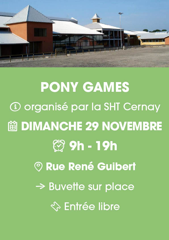 Pony Games à la SHT de Cernay le 29-11-26 On y voit les batiments de la SHT de Cernay