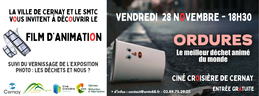 Invitation soirée du SMTC le 28-11-25 au ciné croisière On y voit un goblet avec des yeux, un nez et une bouche