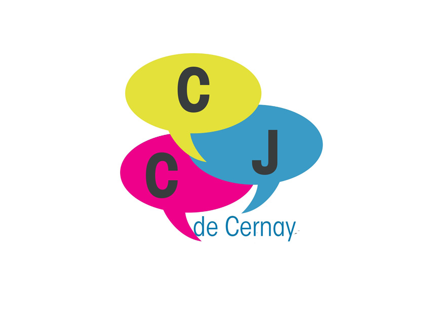 3 bulles de BD de couleurs différentes avec les initiales CCJ