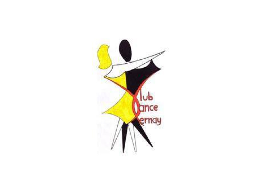 On y voit un couple de danseur en silhouette la femme est en jaune et l'homme en noir