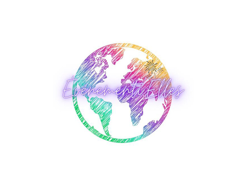On voit la planète terre mutlicolore dans des couleurs pastels